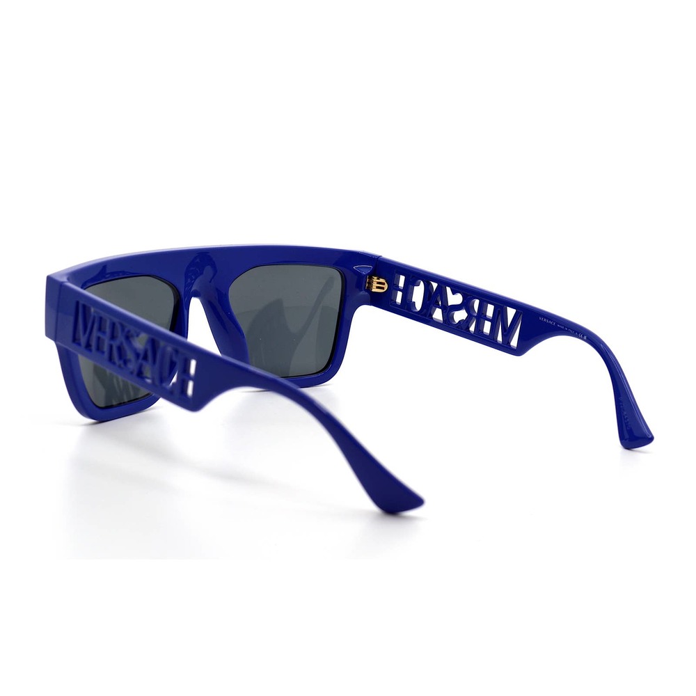 VERSACE VE4430U 529487 BLUE DARK GREY LENS AUTHENTIC SUNGLASSES - Picture 5 of 14
